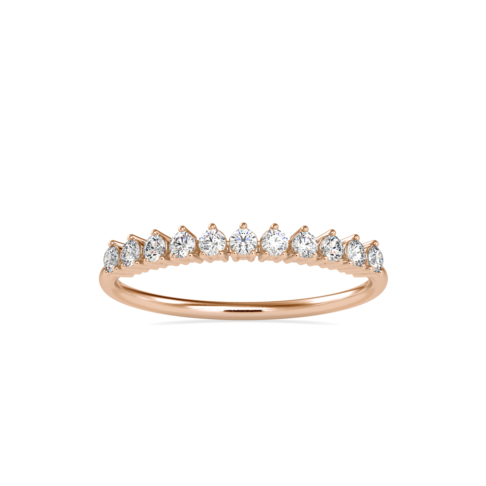 ROSE GOLD DIAMOND ARC RING