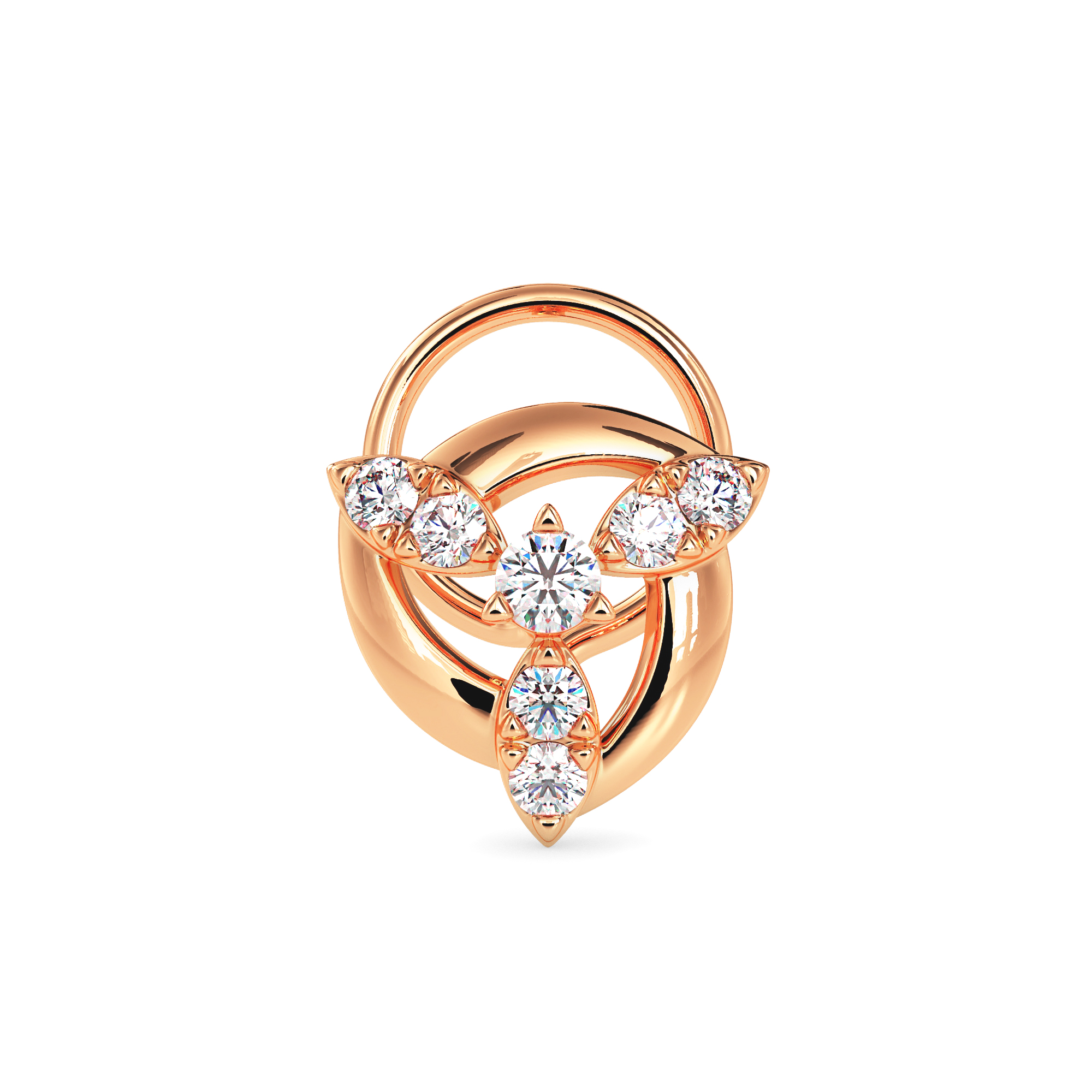 GOLDEN PETALS NOSE PIN