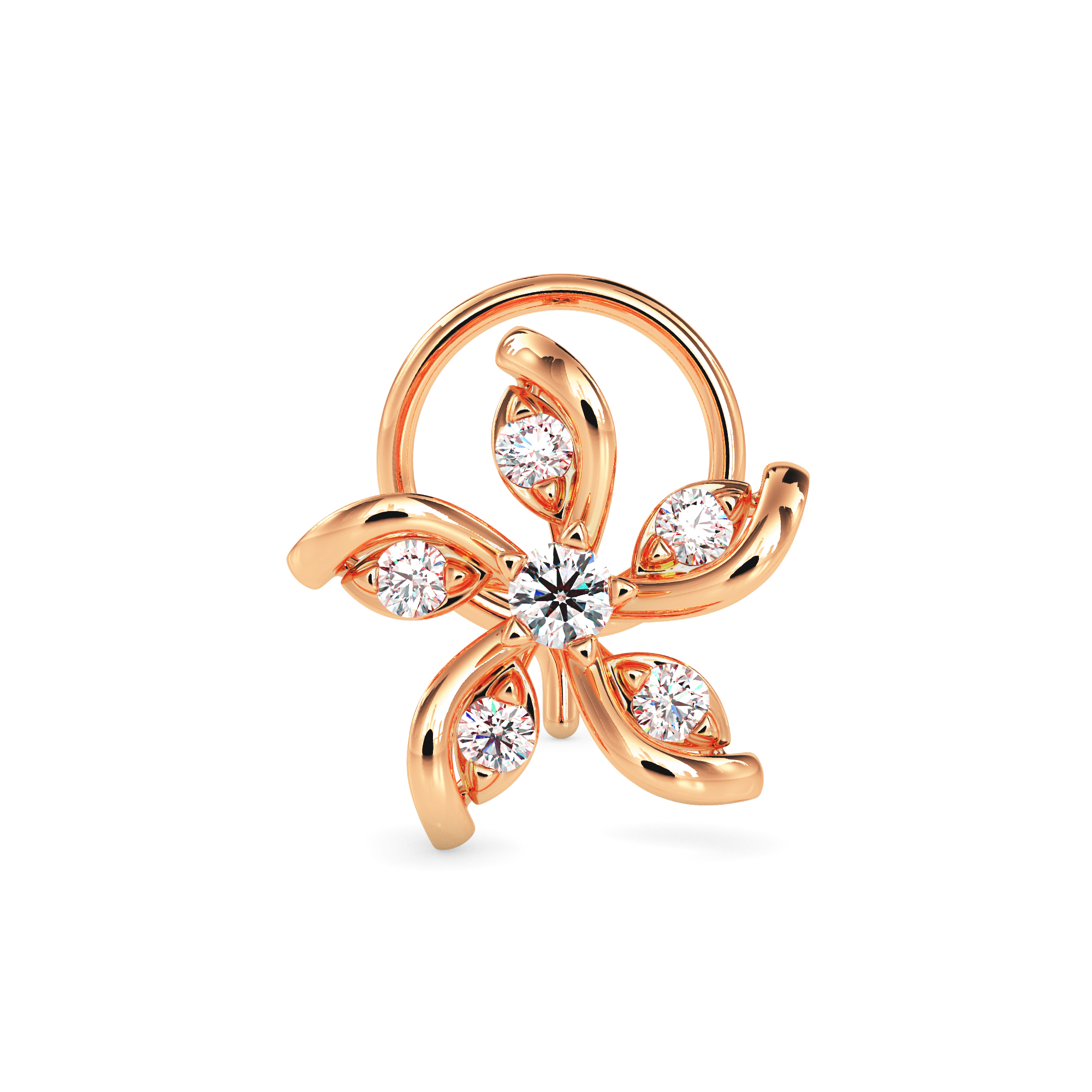 GILDED LILY NOSE PIN