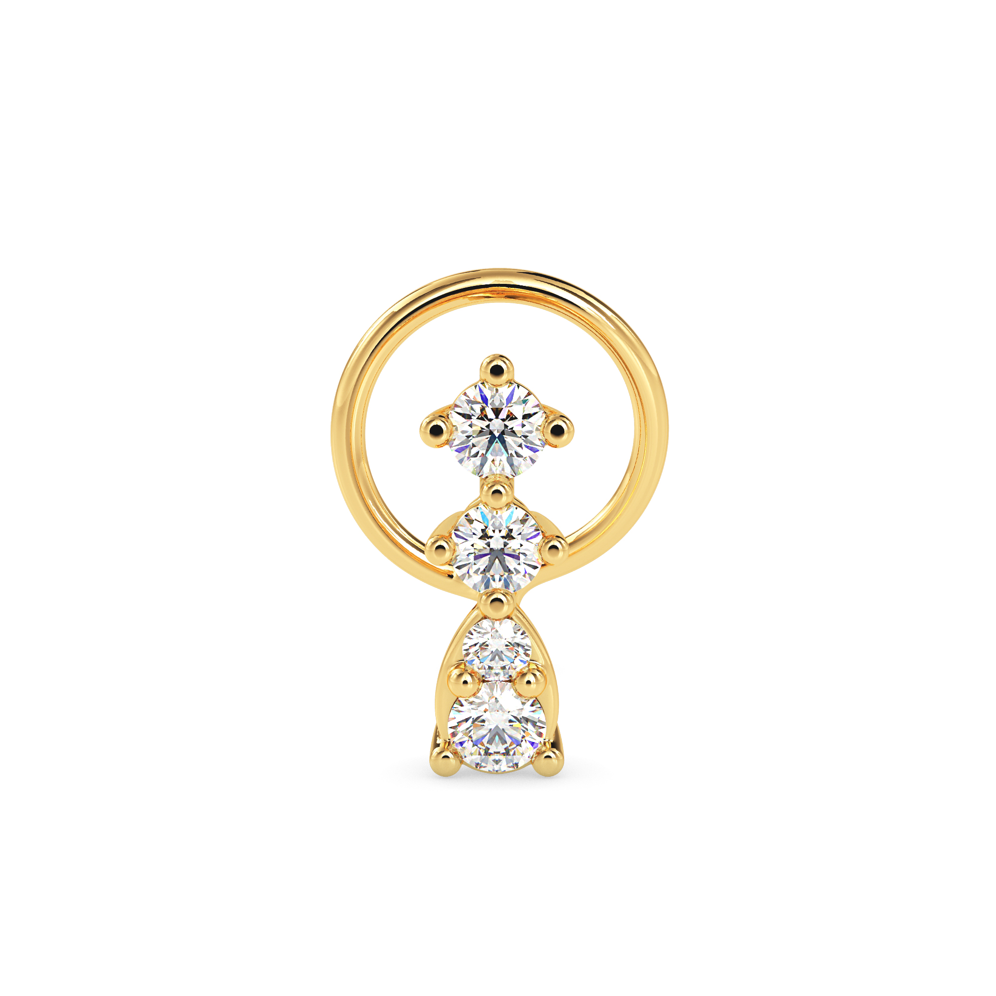 TRIPLESHINE LOOP NOSEPIN