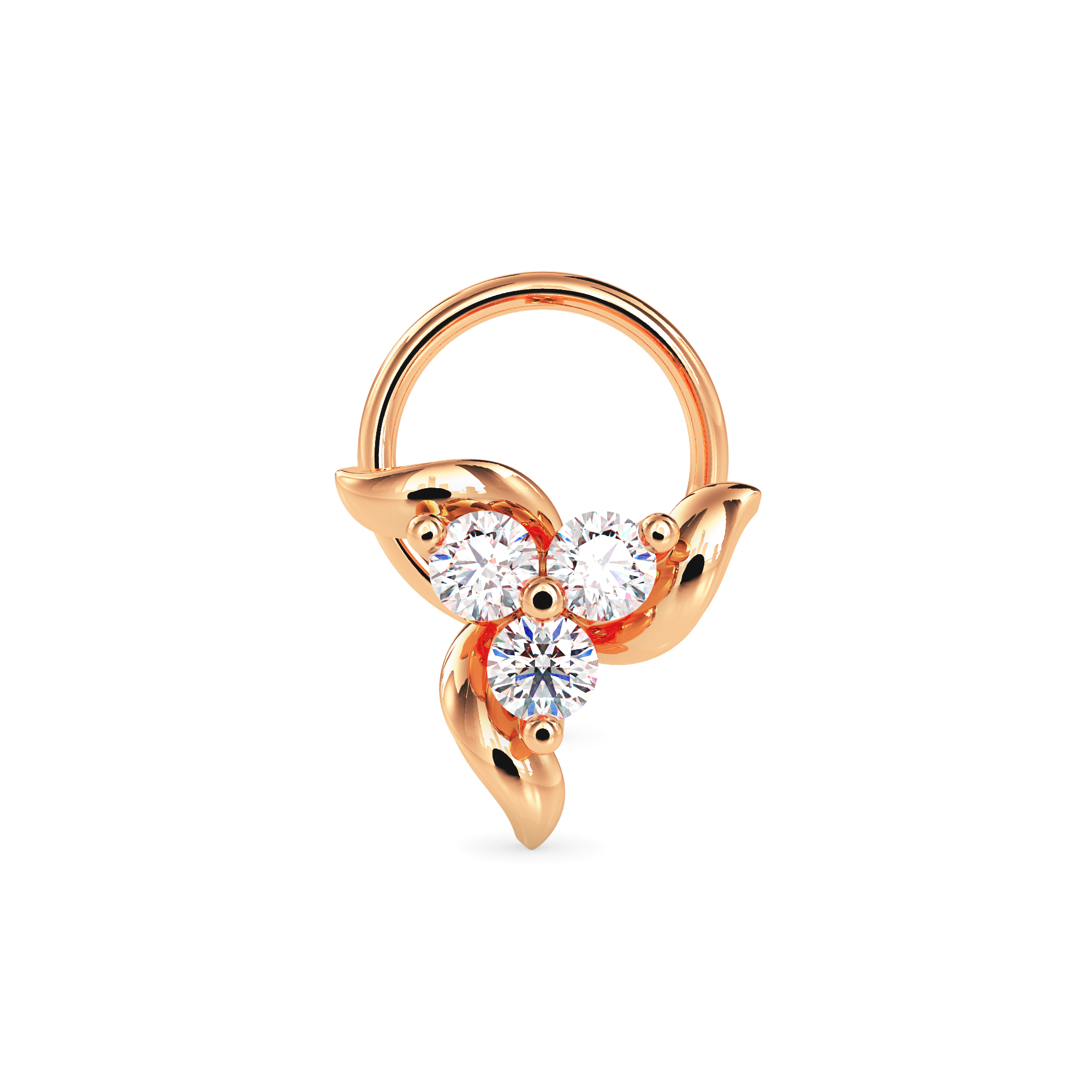 RADIANT TRILLIUM NOSE PIN