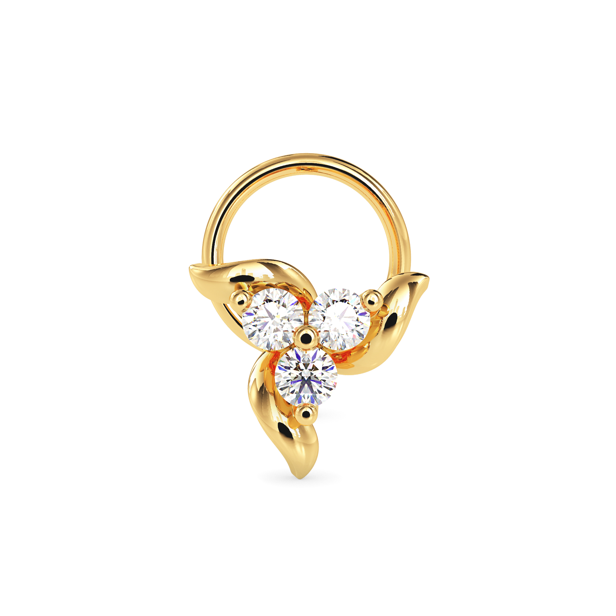 LUSTROUS PETAL NOSE PIN