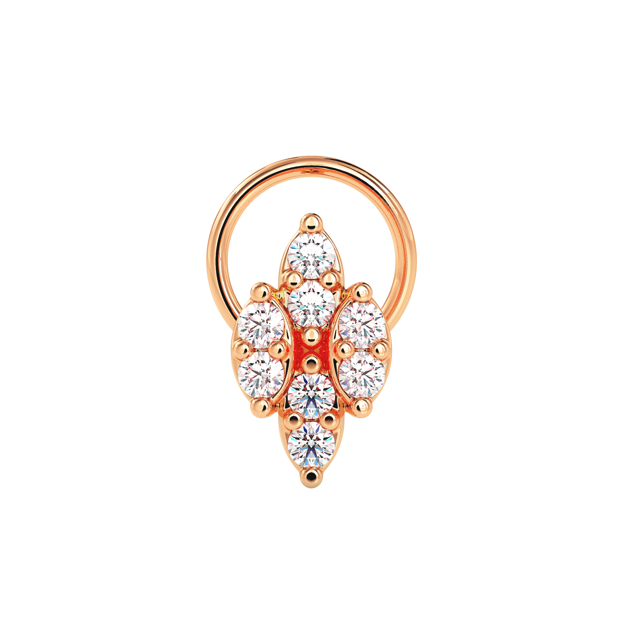 LUSTRE LEAF NOSE PIN