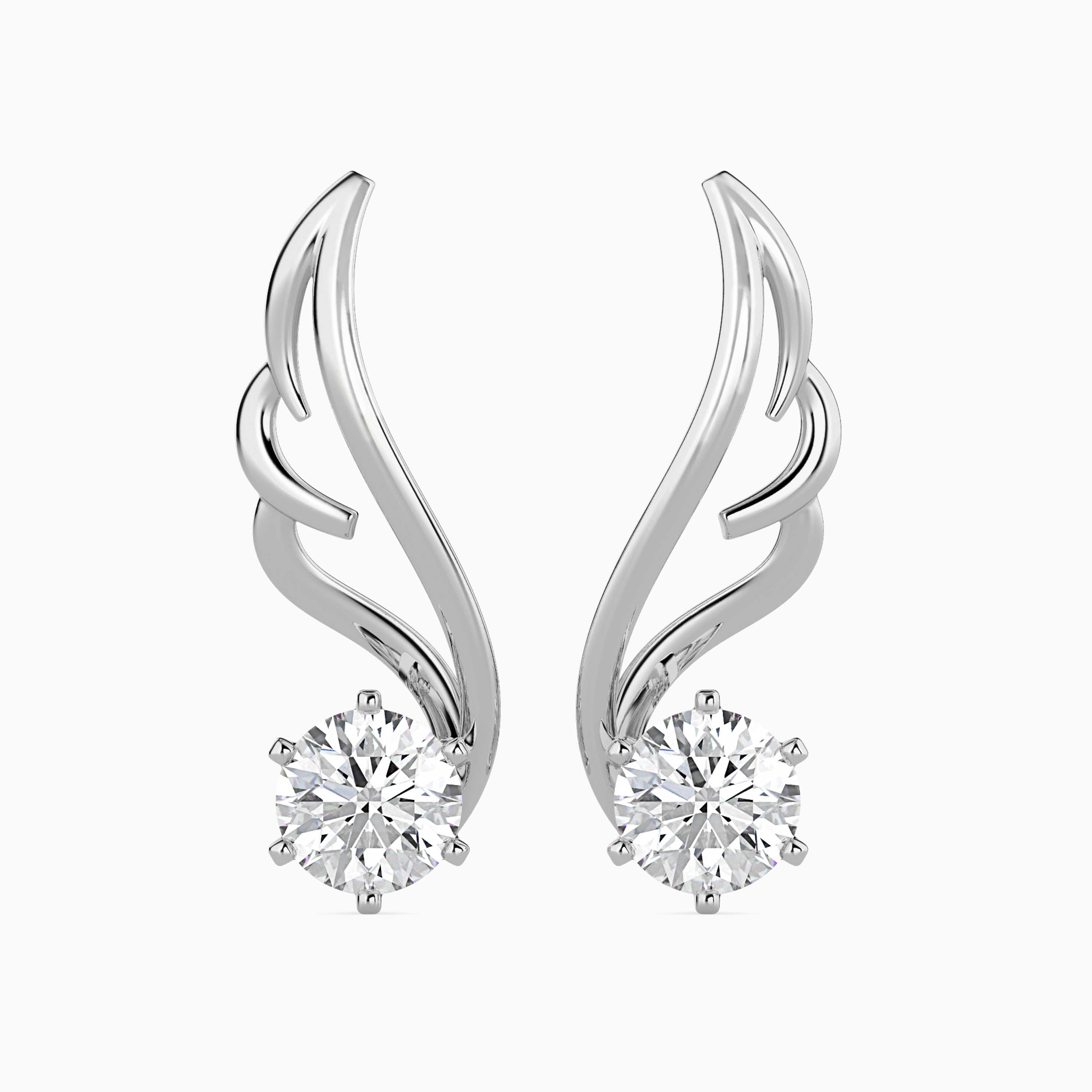 GLIDED PHOENIX EAR STUDS
