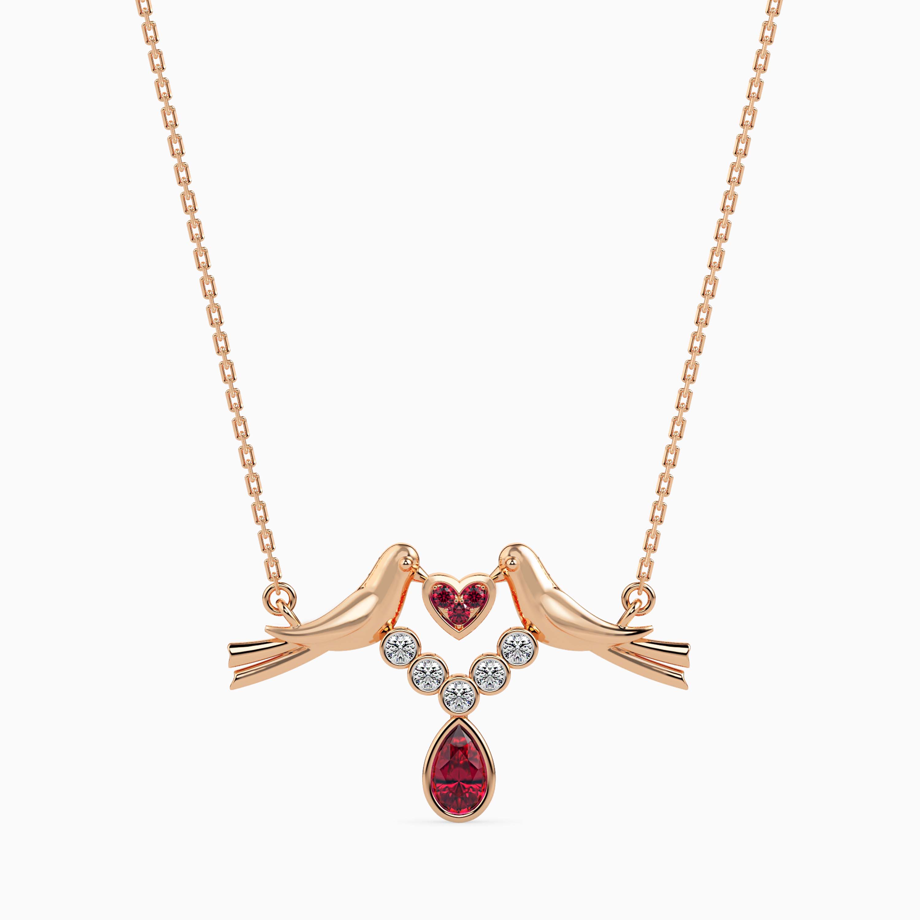 LOVE BIRDS EMBRACE PENDANT